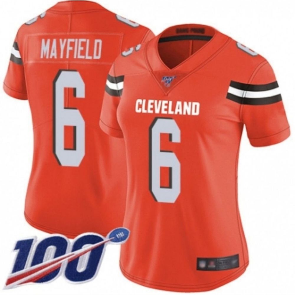 NWT Nike Cleveland Browns Orange Mayfield Jersey L